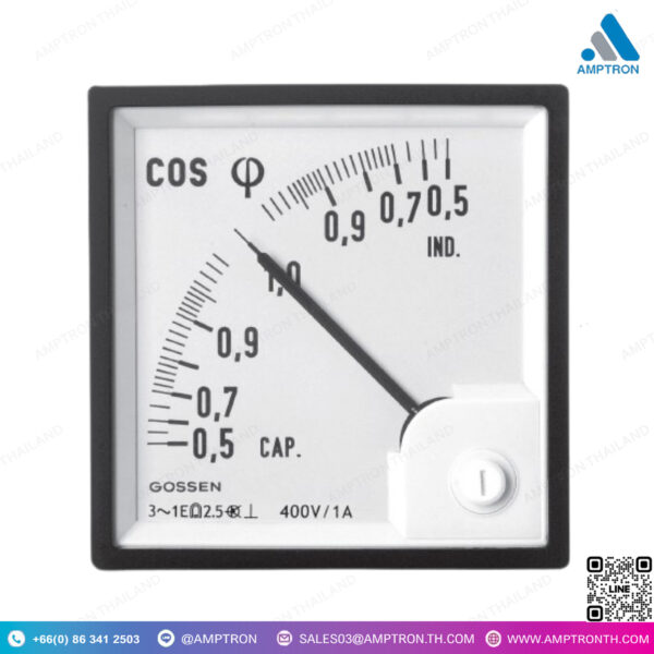 มิเตอร์แบบอนาล็อก Analog panel meter Power Factor DLQB
