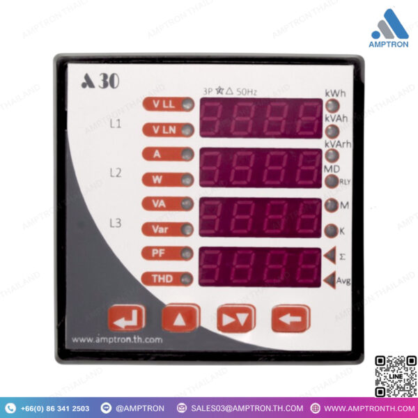 มัลติฟังก์ชั่นดิจิตอลมิเตอร์ A30 Multifunction digital Meter - Image 3