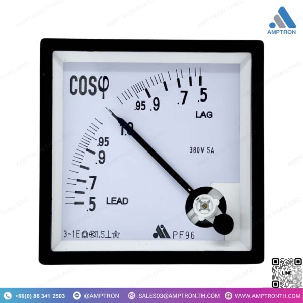 อนาล็อกเพาเวอร์แฟคเตอร์มิเตอร์ AC Power Factor Meter - Image 2