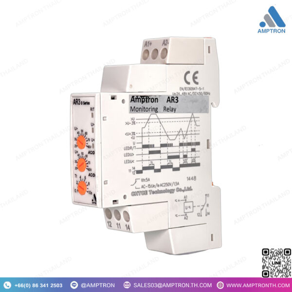Monitoring Relays AR3 รีเลย์ตรวจจับไฟตก ไฟเกิน D Series - Image 2