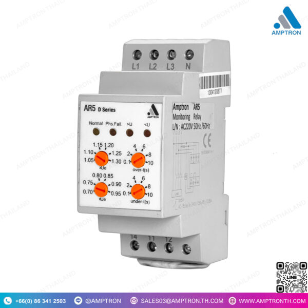 Monitoring Relays AR5 รีเลย์ตรวจจับไฟตก ไฟเกิน D Series - Image 2