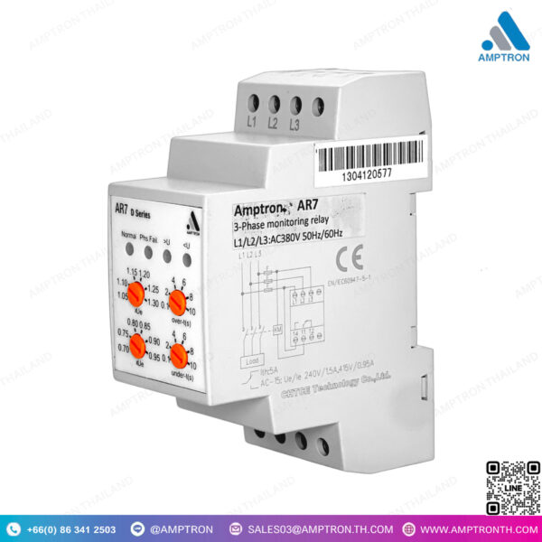 Monitoring Relays AR7 รีเลย์ตรวจจับไฟตก ไฟเกิน D Series