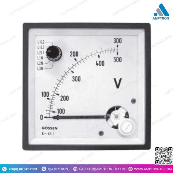โวลต์มิเตอร์พร้อมสวิตช์ 90 องศา Analog Meter Amp ,Volt