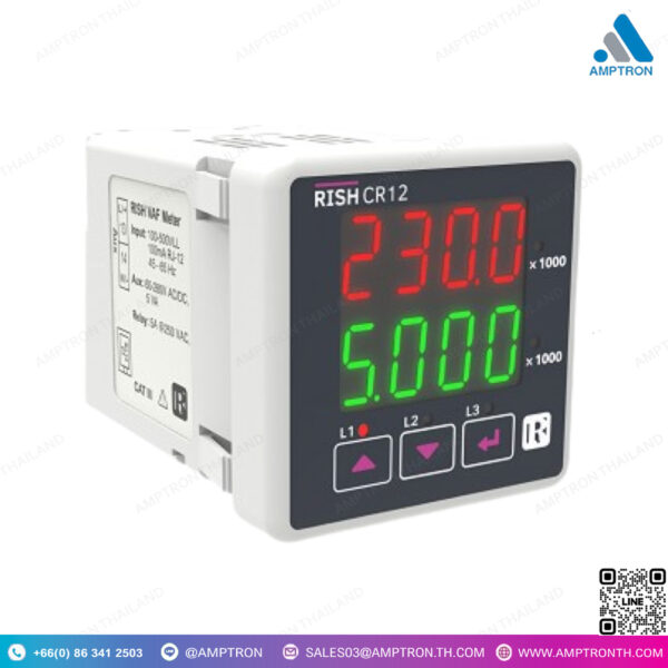 มิเตอร์ไฟฟ้าแบบ3เฟส Power Meter 3 Phase Analyzer Rish CR12