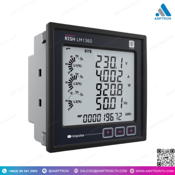 multifunction meter LCD มัลติฟังก์ชั่นมิเตอร์ รุ่น RISH LM 1360-1350