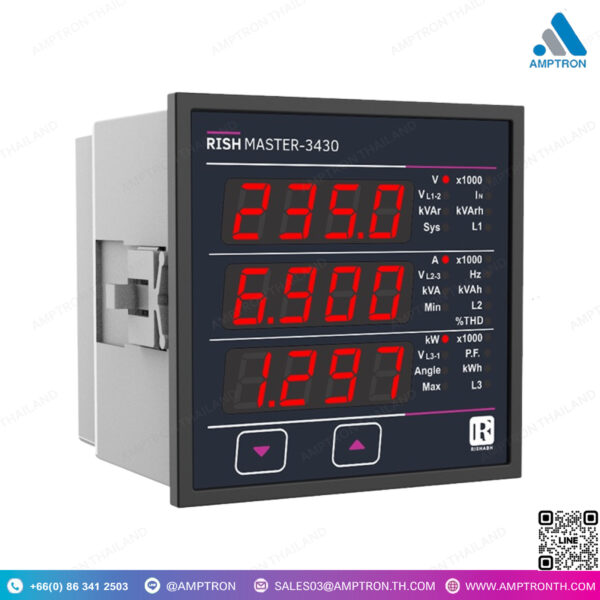 มัลติฟังก์ชั่นมิเตอร์ (Multifunction meter) รุ่น RISH Master 3440