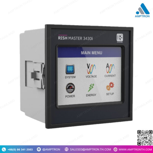 Apiii Rish มัลติฟังก์ชั่นมิเตอร์ หน้าจอสัมผัส รุ่น RISH Master 3430i