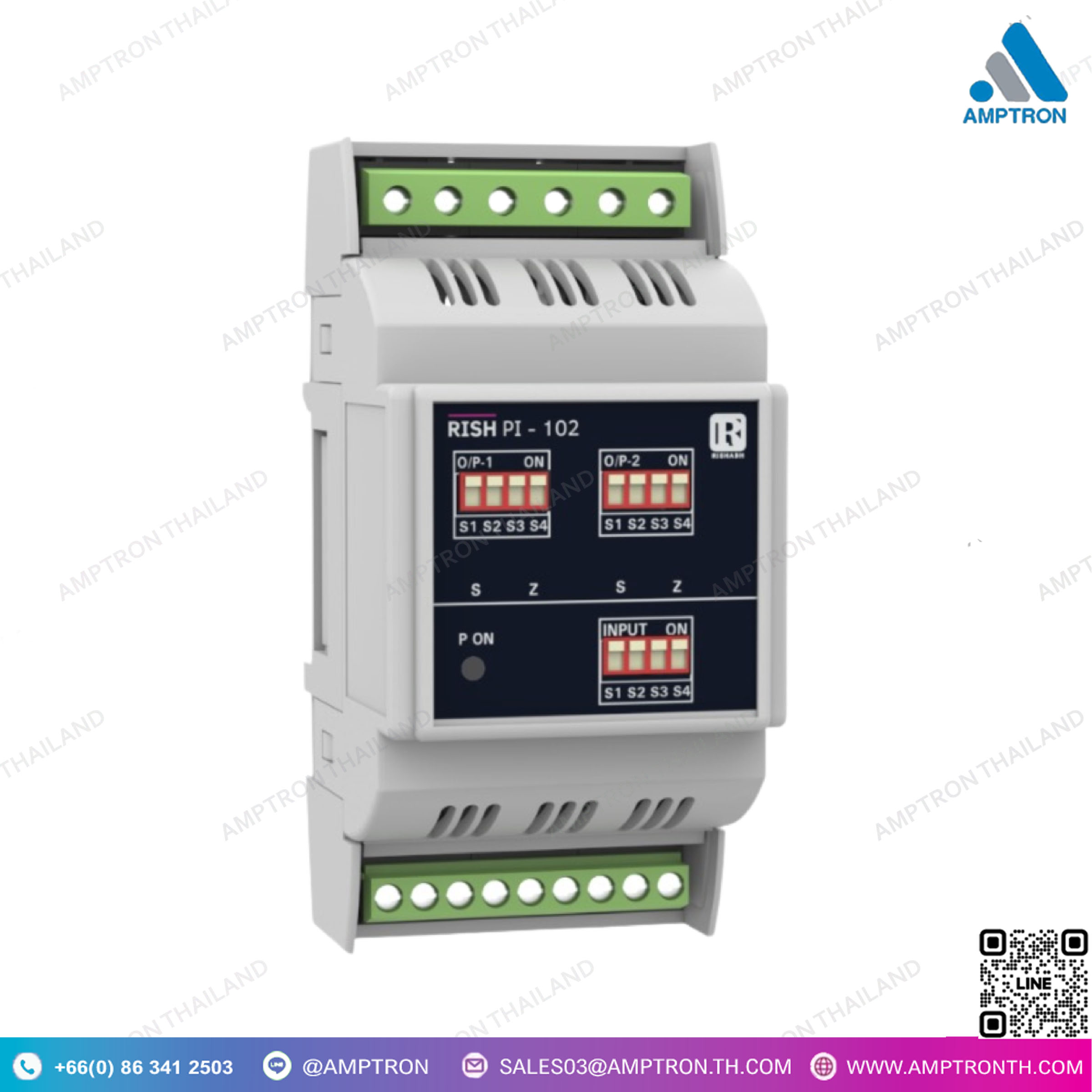 Apiii Rish ตัวแยกสัญญาณที่ตั้งโปรแกรมได้ รุ่น Rish PI-102