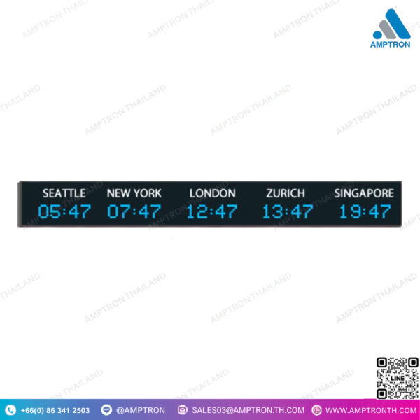 Digital time zone wall clocks with 4740N.05