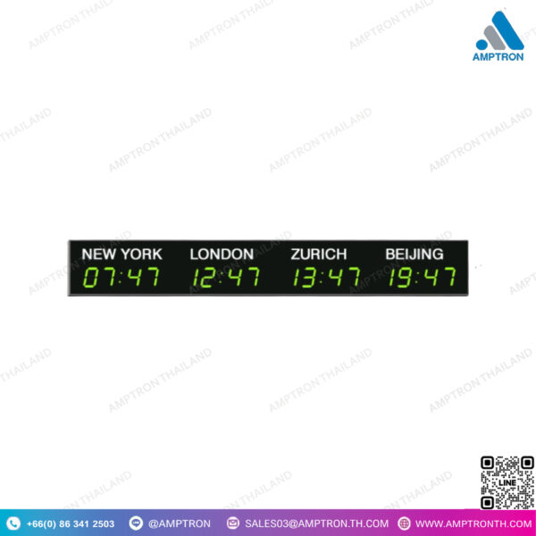 นาฬิกา GPS large world time zone wall clock 4740N.05