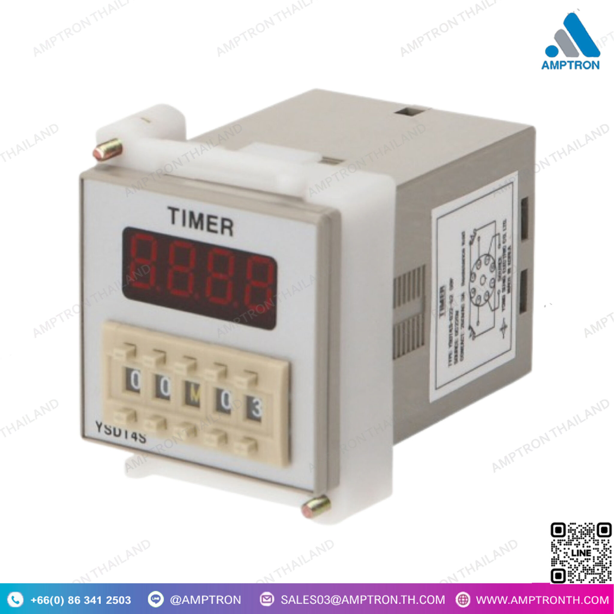 Digital Timer YS DL4S-D22-52 08P-5W - Amptron Instrument Thailand