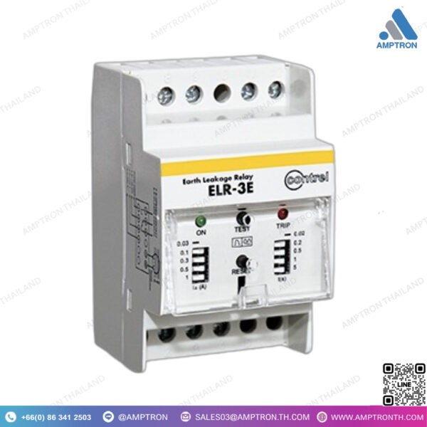 รีเลย์ตรวจจับไฟรั่ว แบบติดราง รุ่น ELR-3E 48, ELR-3E 415
