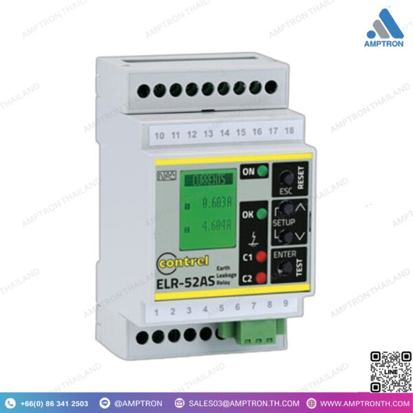 รีเลย์ตรวจจับไฟรั่ว 2วงจรในตัวเดียว RS485 รุ่น ELR-52AS