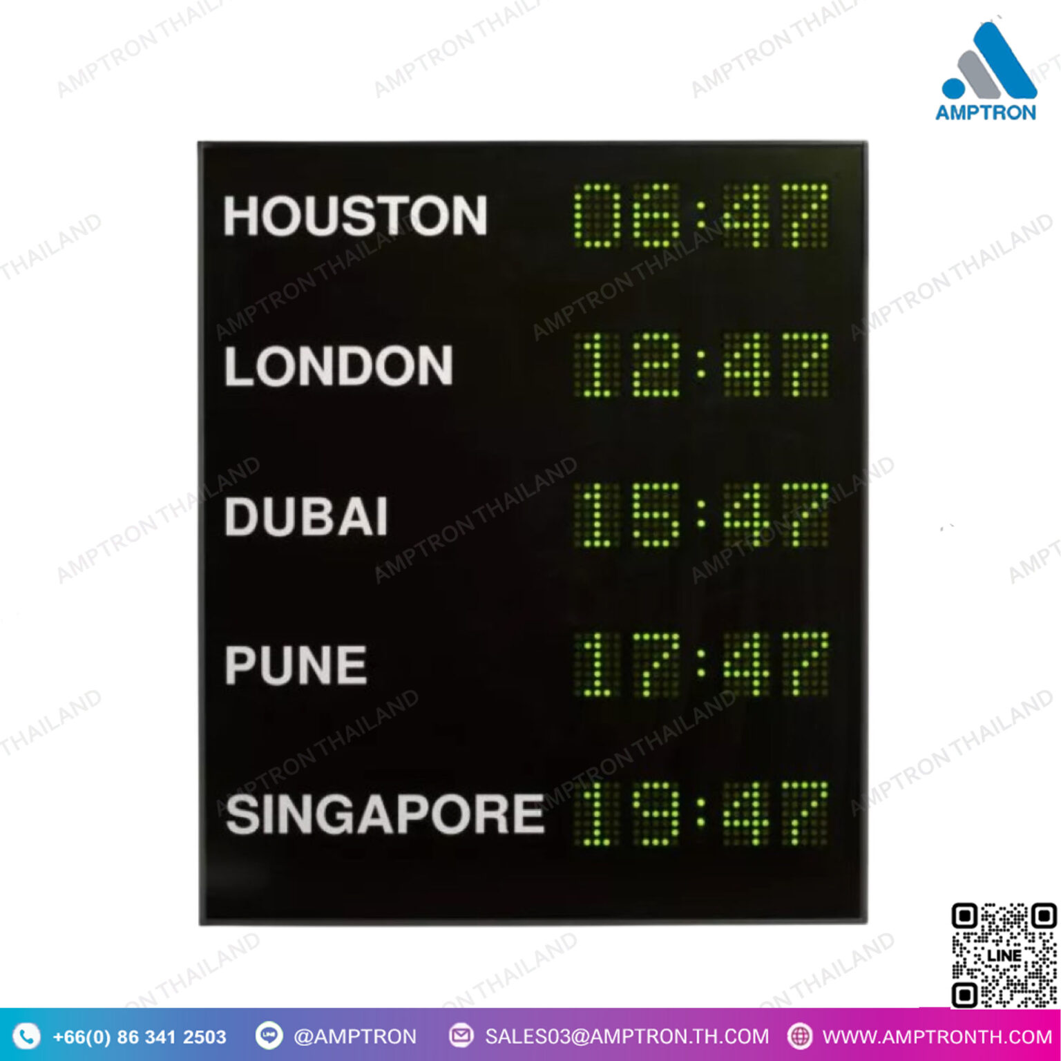 Digital World Time Zone Wall Clocks