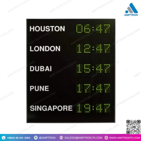 digital world time zone wall clocks with 50mm 4720N.05